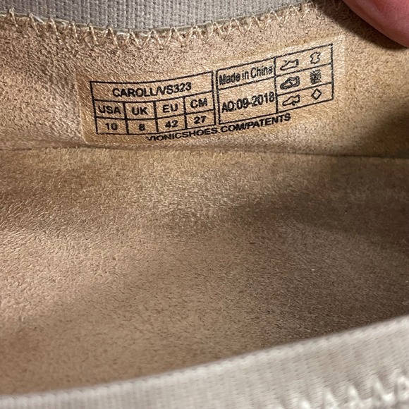 Vionic Carol Ballet Flats Womens Size 10 Gray Leather Round Toe‎ Comfortable - Picture 8 of 9